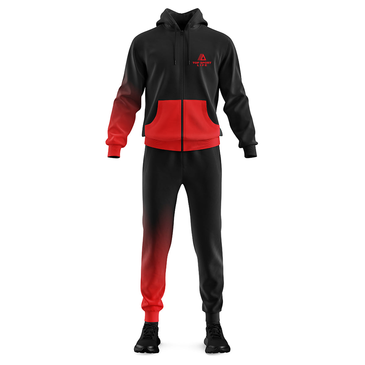 Red and black tracksuit