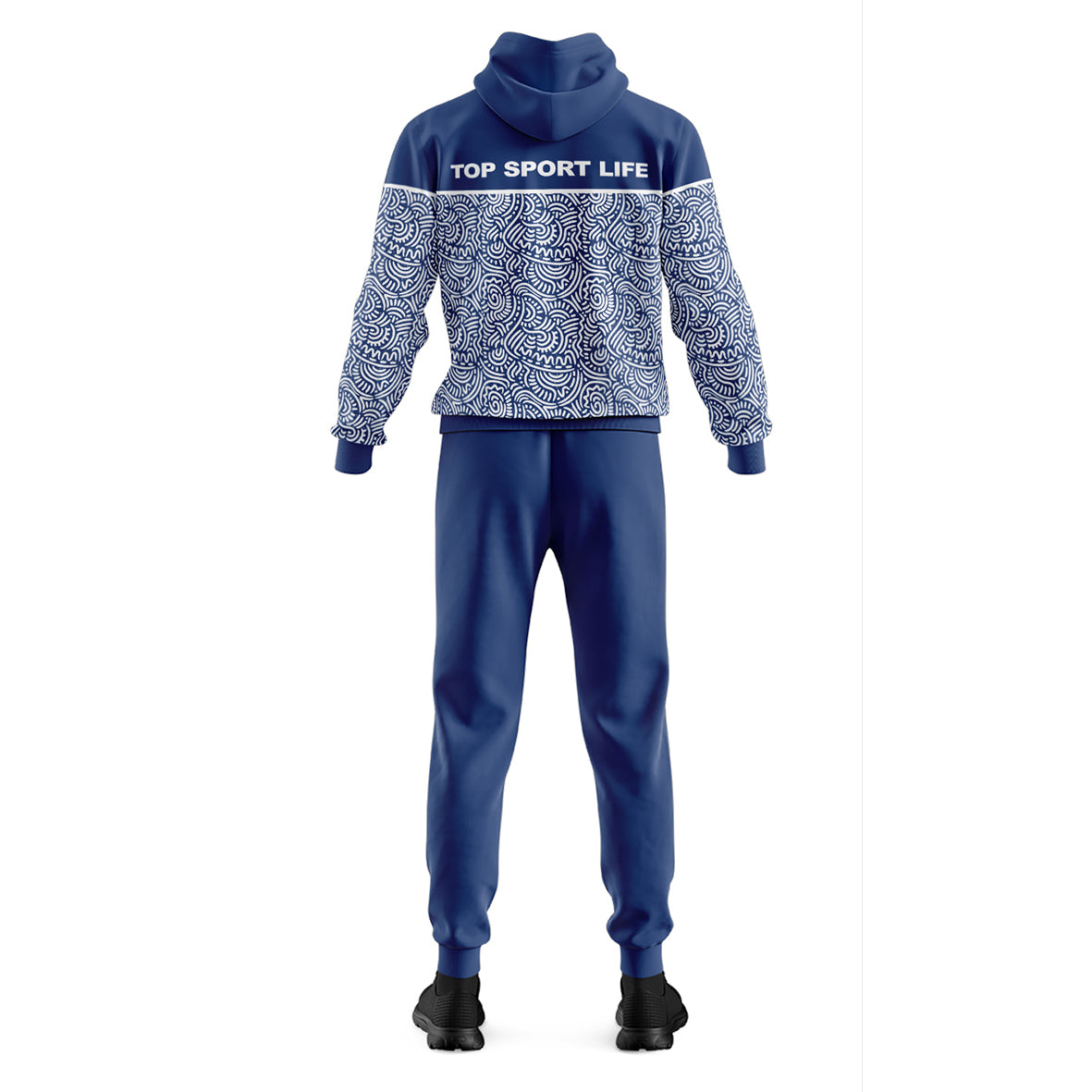 Blue and white tracksuit