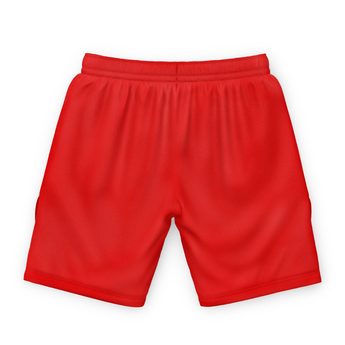 Red polyester shorts