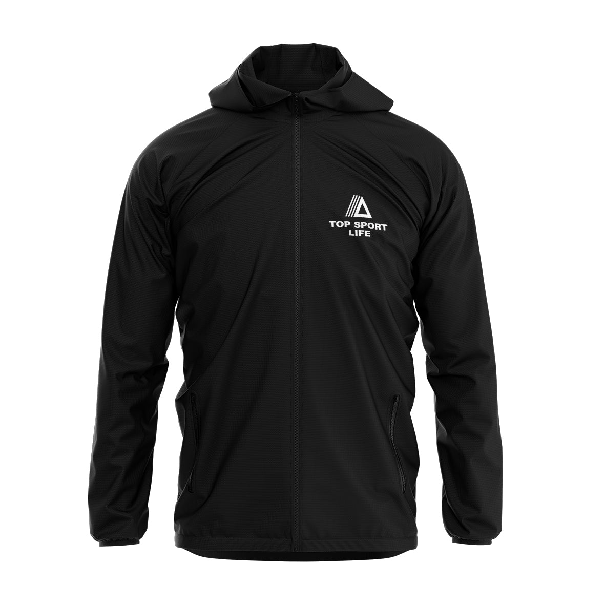 Black windbreaker